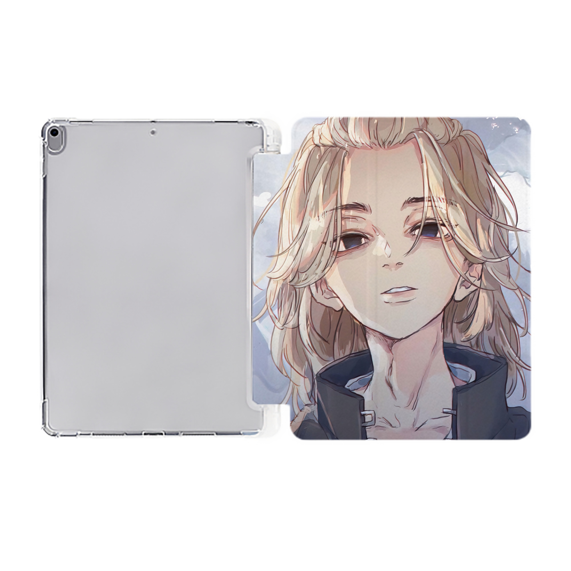 （画像用） 東京リベンジャーズ Tokyo Revengers IPad ケース ペン収納付き 三つ折りスタンド PUレザー×シリコン 対応機種9.5/10.5/10.9インチ